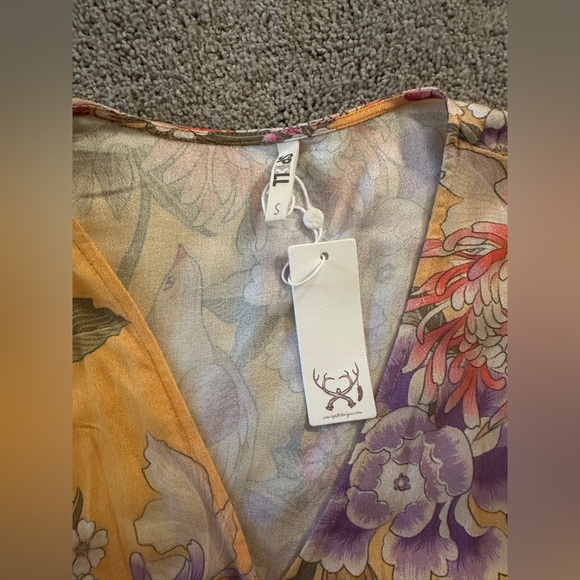 SPELL Blue Skies Wrap Top - S - Picture 5 of 8